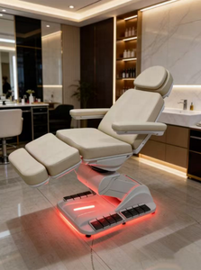 Lettino Massaggio Elettrico Regolabile Premium in Pelle PU Moderno per Salone, Servizio Ciglia, Estetica e Tatuaggi - Nero - Product Image 6