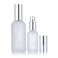 Flacon de parfum en verre dépoli transparent en promotion – 5ml, 10ml, 15ml, 20ml, 30ml, 50ml, 100ml – Flacons pulvérisateurs en verre à épaulement rond pour brume fine
