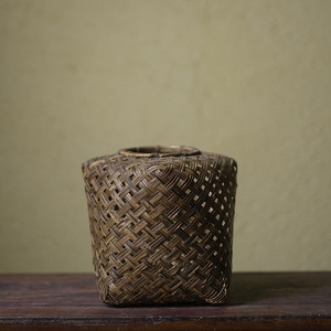 Bamboo Woven Basket Polygon Shape Standing Type For Storage Living Room <b>Office</b> Organizer Anji Origin - Product Image 2