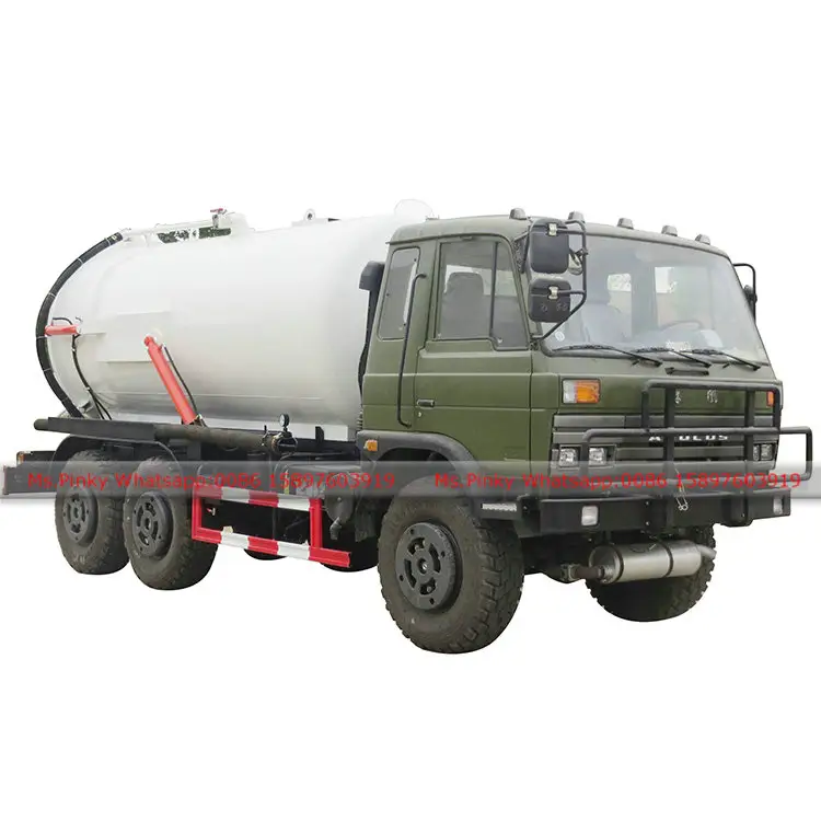 All Wheel Drive Off Road 6WD 6000L Sewage Tanker Complete With Vacuum Suction Pump And Accessories Gully Emptier Slurry Tankers