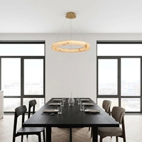 Lustre suspendu de luxe en acier inoxydable, lampe à suspension LED en résine pour éclairage intérieur de salon, vente en gros