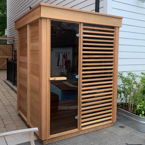 Sauna extérieur <span class=keywords><strong>plat</strong></span> traditionnel finlandais en cèdre avec chauffage - Product Image 2