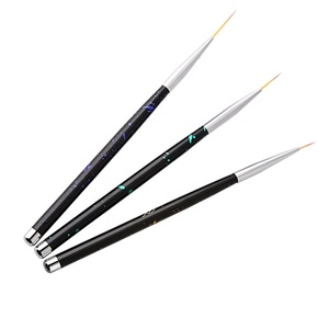 3 pinceaux pour vernis à ongles French Stripe 3D Tips Line Stripes DIY Drawing Pen UV Gel Brushes Painting Manicure Nail Tool Sets - Product Image 2