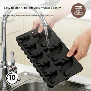 Moule en silicone créatif pour mini-gâteaux en forme de petits monstres à 8 cavités, bac à glaçons, moule à chocolat en forme d'animaux de dessin animé, compatible <span class=keywords><strong>four</strong></span> - Product Image 3