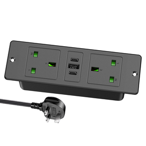 2 AC anh Outlet Ổ cắm điện với USB sạc Hidden Kết nối Bàn Ổ cắm điện cho văn phòng bảng/Máy tính để bàn <span class=keywords><strong>Pop</strong></span> Up Ổ cắm điện - Product Image 3