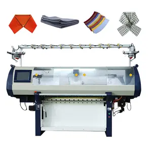 Machine à tricoter automatique à col plat contrôlé par écran tactile