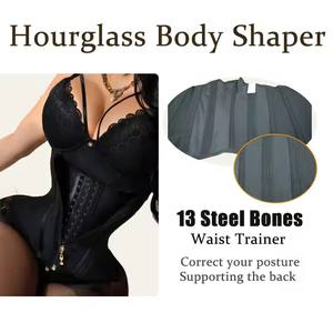 Fajas Colombianas de Compresión Firme con Etiqueta Personalizada, Control de Abdomen, Corsé Cincher de Cintura, Fajas Reloj De Arena con 13 Varillas de Acero - Product Image 5