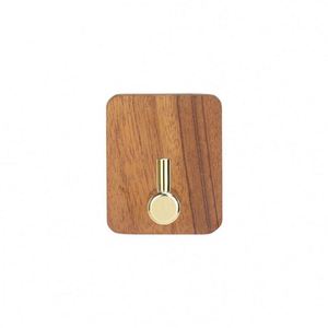 Hot Selling Eco-Friendly Walnut Wood Door Wall Hook Strong Sticky Robe <b>Clothes</b> Hanging Hook Multifunction for Kitchen Bathroom - Product Image 2