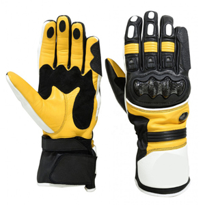 Gants de moto en cuir de haute qualité pour adultes Protection de style doigt pour équipement de sport de plein air pour moto de cyclisme - Product Image 1