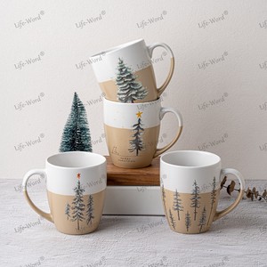 Vente en gros <span class=keywords><strong>de</strong></span> tasses à café en céramique grise et blanche rustique moderne vintage personnalisées <span class=keywords><strong>de</strong></span> grande taille 15 oz - Product Image 2