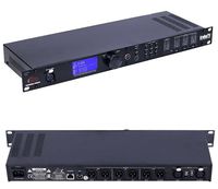 Processeur audio numérique professionnel 2 entrées 6 sorties, système de haut-parleurs avec DSP, égaliseur automatique, suppression du réverbération pour la scène, son live
