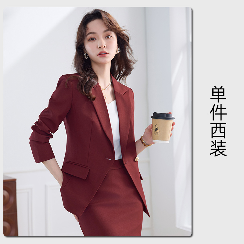 Burgundy suit