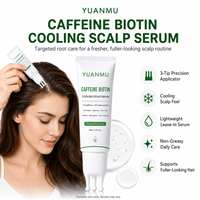 Ampoule de Soin Capillaire OEM ODM Marque Privée à la Caféine, Niacinamide, Biotine et Romarin pour un Cuir Chevelu Apaisé et des Cheveux Plus Volumineux (Roll-on)