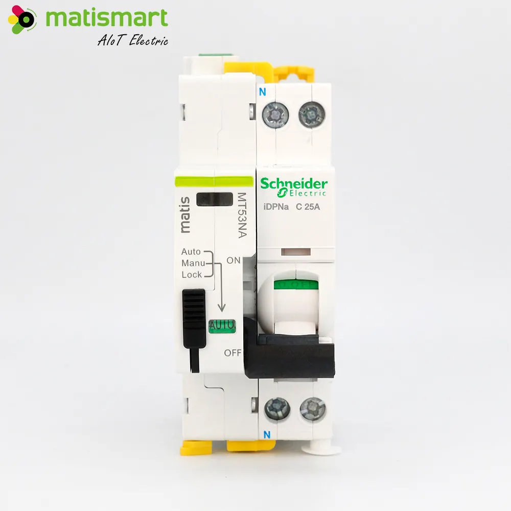 Matismart nuevo técnico MT53NA reinicio automático partido 1P 2P 3P 4P MCB Reconectador automático con disyuntor