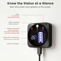 Capteur de niveau d'eau intelligent TUYA WiFi RF433, moniteur de réservoir, mesureur de niveau de liquide, alarme de réservoir d'eau 5m, contrôle à distance par application