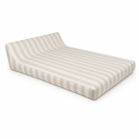 Matelas de piscine gonflable pour adultes, couvert de tissu rayé, transat flottant avec dossier, personnalisable pour les centres de villégiature, OEM