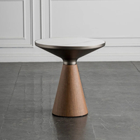 Table basse en bois massif table d'appoint minimaliste moderne en noyer lumière luxe marbre naturel comptoir ensemble de table basse
