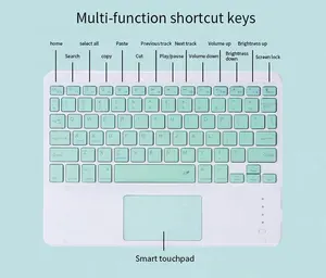 for 2022 ipad 10.2 10.5 10.9 12.9 keyboard touchpad flexible slim colored chocolates blue tooth magic touchpad keyboard