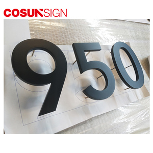 Màu Đen Acrylic Nhà Số 8 inch 10 inch nổi Nhà Số Brass corten huisnummer 30 <span class=keywords><strong>cm</strong></span> - Product Image 2