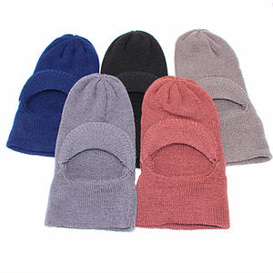 Gorro Balaclava de Lana para Hombre con Abertura para los Ojos, Protección Facial de Invierno, Gorro de un Solo Orificio para Uso en Exteriores - Product Image 1