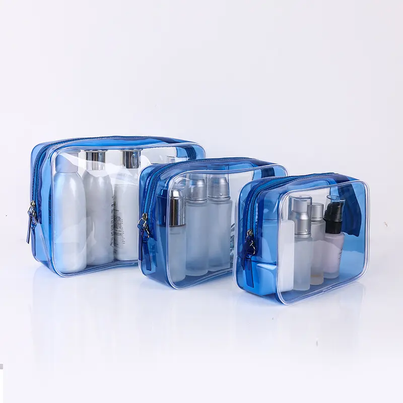 Relatiegeschenk Opslag Waterdichte Reizen Toilettas Rits Zakje Jelly Clear Cosmetische Zak Pvc