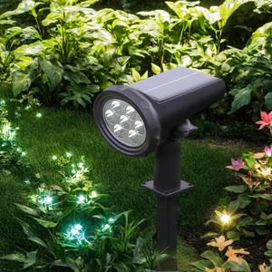ไฟสวน LED พลังงานแสงอาทิตย์ ตกแต่งสวน กันน้ำ IP65 ไฟสปอตไลท์สนามหญ้า เสียบปลั๊กพื้นดิน โซลาร์เซลล์โมโนคริสตัลไลน์ ลิเธียมโพลิเมอร์ - Product Image 4