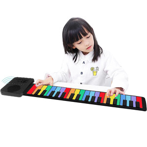 Wholesale Rainbow Roll Up Piano Portable Silicone Folding <b>Electronic</b> <b>Keyboard</b> For Kids Music Learning Toy - Product Image 3
