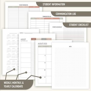 NEW Customaisable Teacher <strong>Planner</strong> 2026-2027 2026 <strong>Academic</strong> <strong>Year</strong> Custom Printing Spiral With Stickers Educators <strong>Planners</strong> - Product Image 3