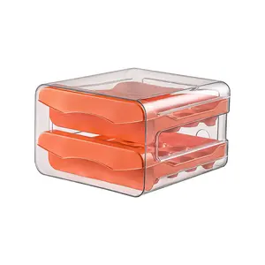 NAEGA Hot Sale Large Capacity Egg Organizer 32 Grids Egg Holder For Refrigerator Multi-layer Egg Storage Container