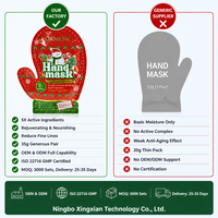 Set Hadiah Natal Masker Tangan Masker Kaki Melembapkan Menghidrasi Grosir Logo Kustom OEM ODM Label Pribadi Pasokan Massal