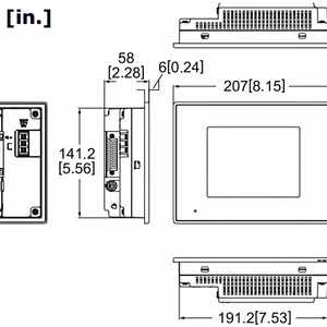 หน้าจอสัมผัส Original Profit รุ่น GP37W2-BG41-24V ความละเอียด 800x480 HMI Ethernet Modbus TCP สำหรับอุตสาหกรรม - Product Image 4