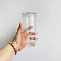 Couvercles en plastique coloré anti-fuite pour canette de bière de 16oz USA Warehouse multicolore en verre couvercles en acrylique
