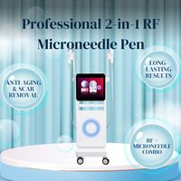 Stylo Microneedle Professionnel 2-en-1 avec Microneedling et Thérapie LED pour l'Élimination des Cicatrices d'Acné et la Crème de Soin de la Peau