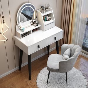Ensemble coiffeuse miroir en MDF 80cm 100cm pour chambre à coucher - Prix de gros - Product Image 3