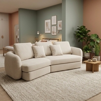 Canapé modulaire incurvé moderne et durable en tissu rembourré de mousse, idéal pour salon et hôtel - Offre Spéciale