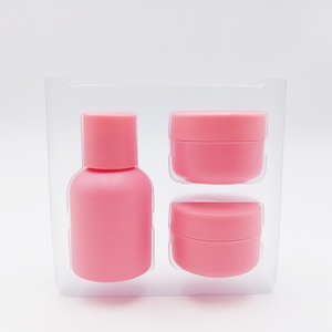 Hot Selling 50ml 60ml Empty Pink <b>Perfume</b> Plastic Toner <b>Spray</b> <b>Bottles</b> Cosmetics Containers and Jar for Skin Care Set - Product Image 2