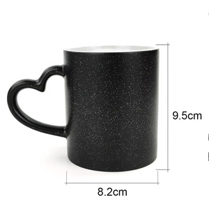 Tùy chỉnh ma thuật sứ long lanh màu thay đổi Mug với trái tim xử lý 11oz thăng hoa có thể in máy rửa chén & lò vi sóng an toàn - Product Image 5