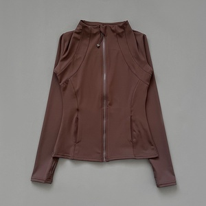 Giacca Sportiva da Donna a Manica Lunga con Cerniera e Collo Alto, Vestibilità Aderente, Abbigliamento Atletico per Yoga e Corsa, Traspirante e Confortevole - Product Image 1