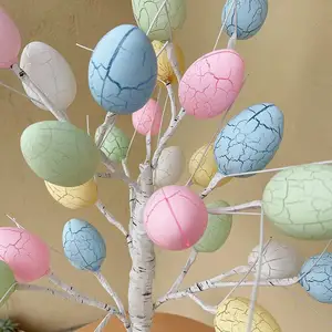 Красочный свет березы для праздника Пасхи и Дня благодарения праздничные украшения с изображением светоизлучающего пасхального яйца дерева