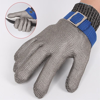 Gants en maille de chaîne en acier inoxydable 304/316L personnalisables, résistants aux coupures, pour l'abattage, la transformation de la viande et la protection en jardinage