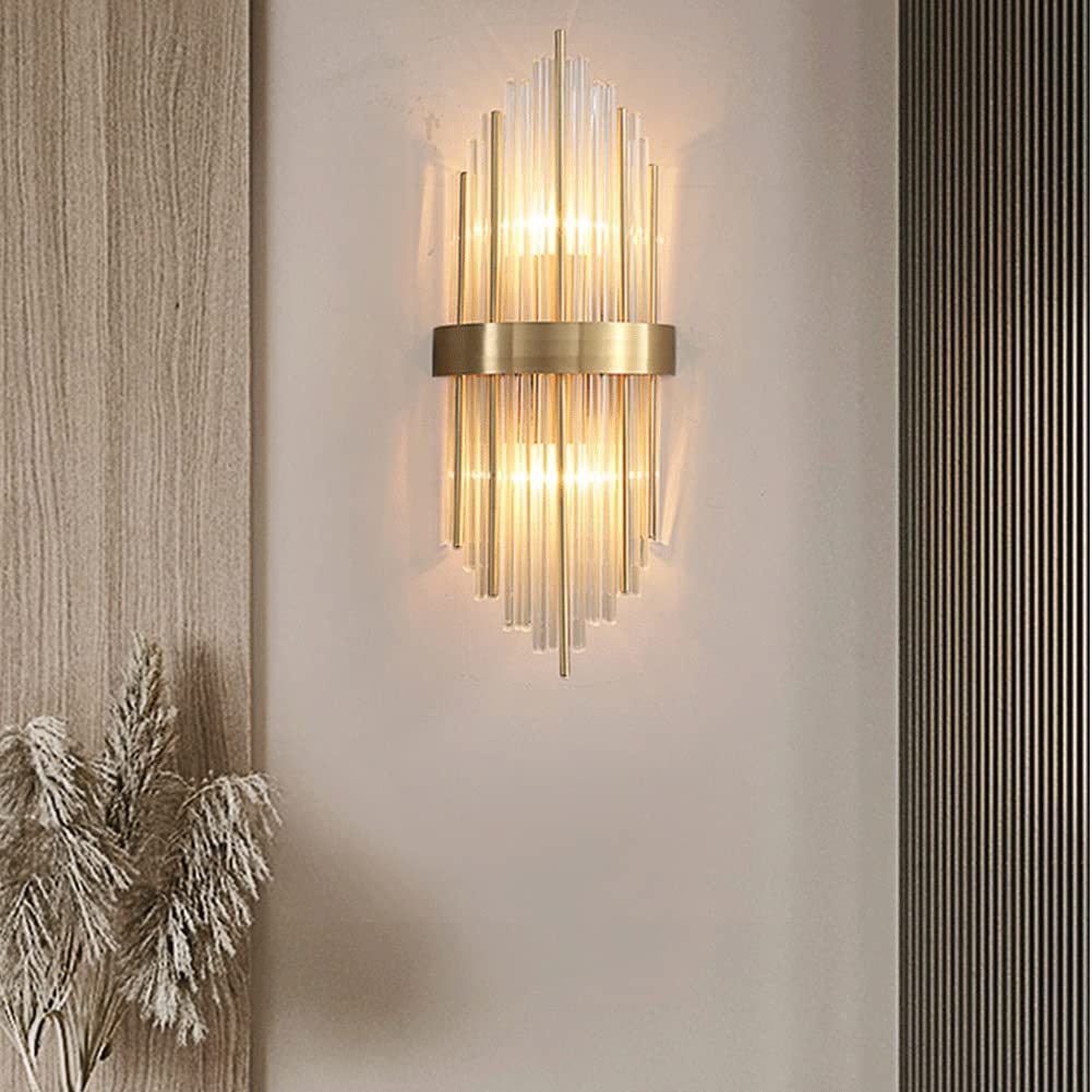 Mid Century Glass Rods Wall Sconce Crystal Glass Wall Light Modern Style Elegant Wall Mounted Lighting · image 4