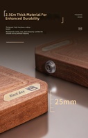 Planche à découper en bois de santal massif, carrée, double face, pliable, épaisseur 1,5 cm, passe au lave-vaisselle, grande taille