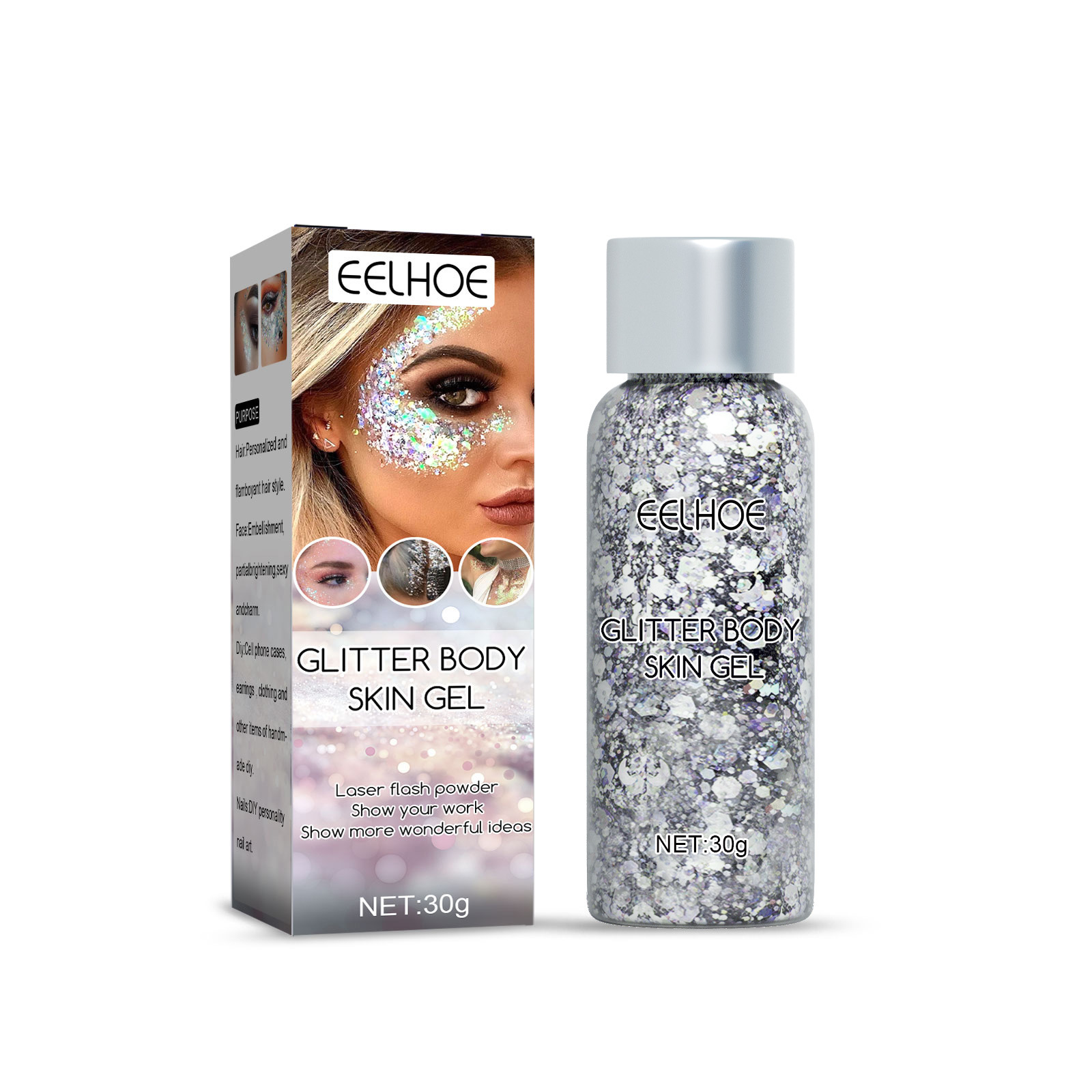 EELHOE Beauty Makeup Eye Face Body Glitter Gel