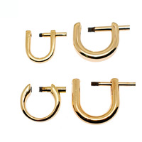 Harga Pabrik Mini Size Connect Buckle U Shape Hook Strap Screw Hang Hook Detachable D Rings untuk Tas Tangan