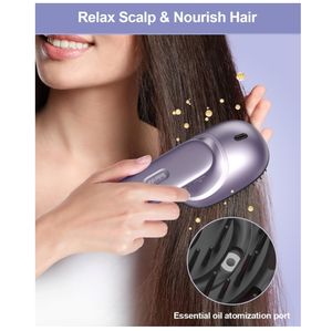 Cepillo de pelo eléctrico para masaje de vibración con aceite esencial, atomización térmica, niebla, nutre el cuero cabelludo profundo, masajeador de cabeza - Product Image 4