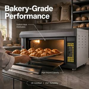 Horno Eléctrico Profesional para Panadería, Certificado CE, Máquina Industrial para Panadería, <span class=keywords><strong>Termostato</strong></span> Ajustable de 10-260°C, Comercial - Product Image 4