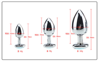 Günstiger Versand Legierungsstahl Erwachsenen-Sexspielzeug Garten Metall-Analplug Anal-Butt-Plug Vibrator-Set SML 3 in 1 Code Paar-Flirt-Set