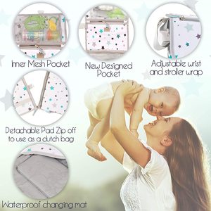 Fasciatoio portatile pieghevole per bambini impermeabile in PU e borsa per il cambio per i genitori in movimento - Product Image 3