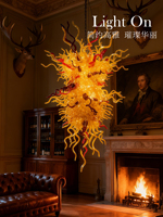 Suspension d'escalier pendentif cuisine lumière soufflée à la main Murano Villa Restaurant lampe Art lustre en verre