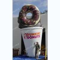 2024 Offre Spéciale géant gonflable Donuts tasse pour la publicité